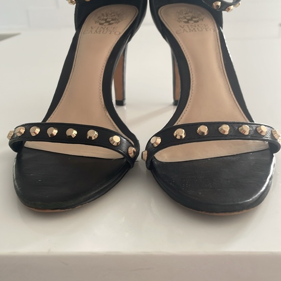 7.5 Vince Camuto Cassandy Studded Stiletto Heels Women's Black Designer - Picture 5 of 12